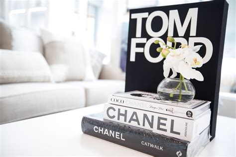 chanel book table decorations.